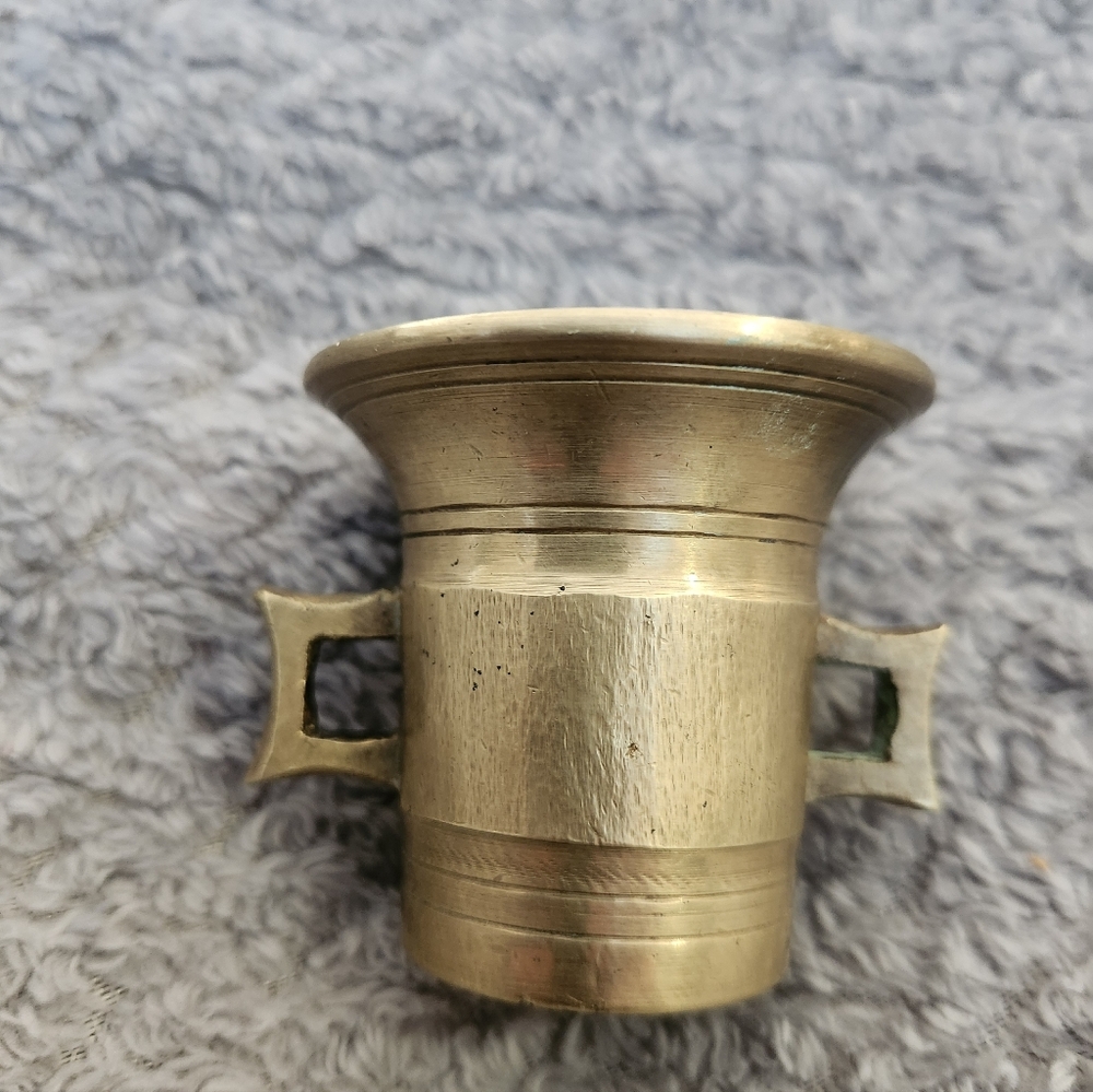 Vintage brass apothecary And Pesto mortar. 